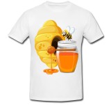 Tricou &quot; Honey bee drawing &quot;