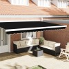 VidaXL Umbrelă de grădină 5m, cadru negru, dimensiuni 4,8x0,2m