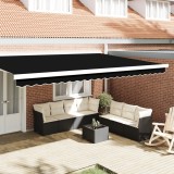 VidaXL Valanța pentru marchiză pentru cadru de 5 m Neagră 4.8x0.2 m