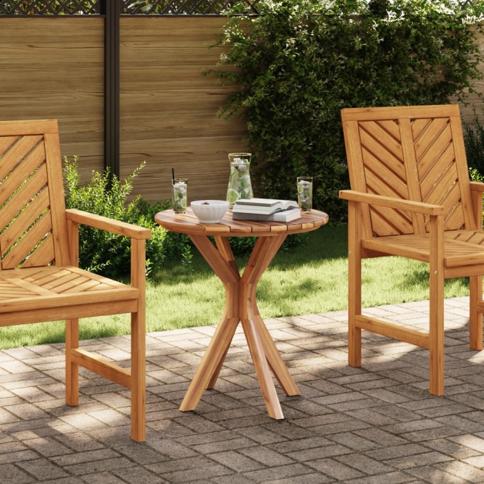 Gossi masa bistro pentru gradina &Oslash;70x75 cm din lemn solid de tec