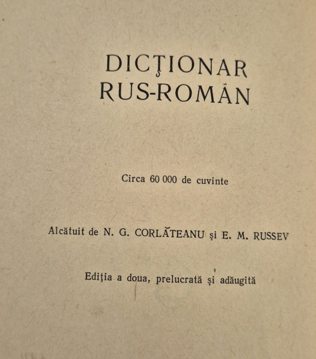 N Corlateanu Dictionar Rus Roman 60 000 de cuvinte