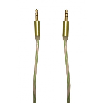 Cablu Audio Auxiliar Jack-Jack 3.5 mm , High Quality , Conectori Auriti , Verde foto