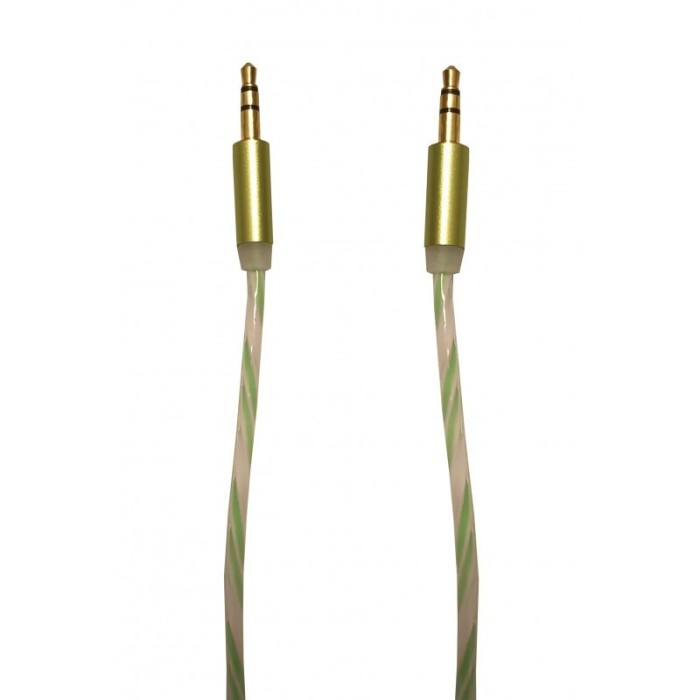 Cablu Audio Auxiliar Jack-Jack 3.5 mm , High Quality , Conectori Auriti , Verde