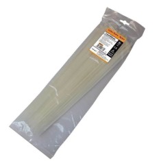 Set 100 Coliere Fixare Nylon, 7.6x450 mm, Alb, Colier din Nylon pentru Fixare, Colier de Plastic, Coliere de Plastic, Colier de Unica Folosinta, Soric foto