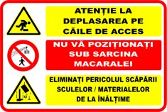 Semn pentru avertizare lucrari foto