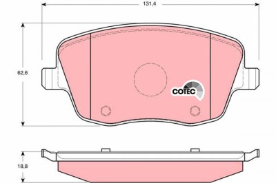 TRW GDB1414 COTEC set placute frana,frana disc foto