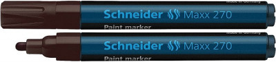 Marker Cu Vopsea Schneider Maxx 270, Varf Rotund 1-3mm - Maro foto