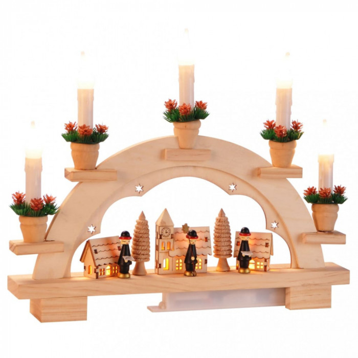 Arcadă ornamentală de Crăciun cu lumini