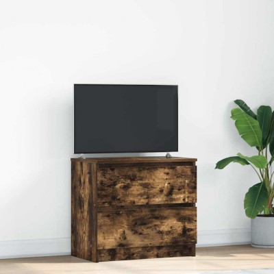 vidaXL Dulap TV Stejar afumat 60x35x54 cm Lemn prelucrat foto