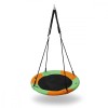 Leagan gradina Nils NB5003, Cuib Rotund &Oslash;90cm, Max 150kg, pentru Copii &amp; Adulti, Exterior, Rezistent la Intemperii, Portocaliu/Verde