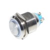 Buton prin apasare metalic cu retinere elSales ELS-BPA19, diametru 19 mm, lumina LED rosie, tensiune