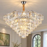 Candelabru din cristal ADAMA Regalis, 14x E14, 80 cm, crom lucios