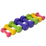 HOMCOM Set de 8 Gantere cu Design Hexagonal, Greutăți pentru Sală de Antrenament din Oțel și PU, &Oslash;9x19,5 cm, Multicolore | Aosom Romania