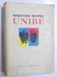MARTURII DESPRE UNIRE de VIRGILIU ENE , 1959