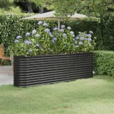 vidaXL Strat &icirc;nălțat grădină 224x40x68 cm oțel vopsit electrostatic
