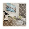 Set 58 Oglinzi Acrilice Diamant Romb Sticker Auto-Adeziv Decorativ pentru Baie Living si Bucatarie 100x100 cm, MyStyle&reg;