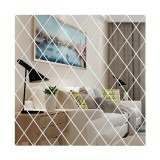 Set 58 Oglinzi Acrilice Diamant Romb Sticker Auto-Adeziv Decorativ pentru Baie Living si Bucatarie 100x100 cm, MyStyle&reg;