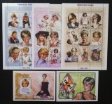 R.DU TCHAD-PRINCESSE DIANA -1997-3 M/SH.+2 S/SH.-NEOBLITERAT-DANTELAT-MNH** - EP 222