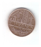 Moneda Franta 10 francs/franci 1979, stare buna, curata, Europa, Bronz-Aluminiu