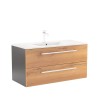 Dulap inferior Vario Clam 100 cu lavoar antracit-stejar