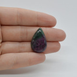 Cabochon rubin in zoisit 26x17x6mm c69, Stonemania Bijou