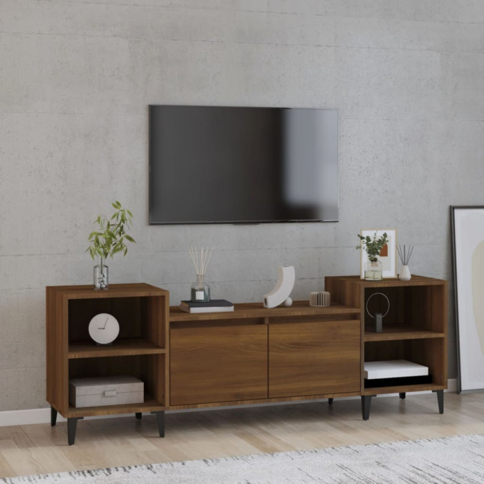 Comoda TV, stejar maro, 160x35x55 cm, lemn prelucrat GartenMobel Dekor