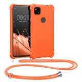 Husa pentru Google Pixel 4a, Silicon, Portocaliu, 53842.150, Textil, Carcasa, Kwmobile