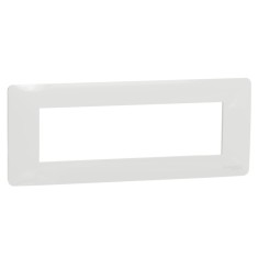 Rama Schneider Electric Noua Unica NU210718, 7 module, alb, pentru priza / intrerupator