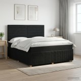Cumpara ieftin Pat boxspring cu saltea Negru 160 x 200 cm Tesatura
