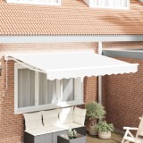 vidaXL Cortina Retractabilă Manual Alb 350x200 cm