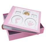 Album foto baby personalizabil, 200 poze, 10x15, amprente bebelus, cutie culoare roz MultiMark GlobalProd, ProCart