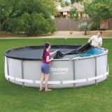 Prelata Piscina Bestway Flowclear 427cm Antracit - Protectie Piscina Steel Pro Max, Power Steel