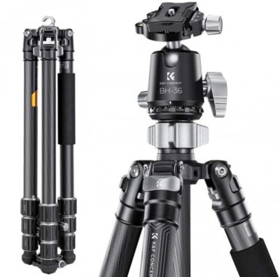 Trepied Carbon Fiber 170cm 36mm Ball Head K&amp;amp;F Concept KF09.117 Professional Camera Tripod foto