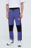 Cumpara ieftin The North Face pantaloni de trening din bumbac culoarea violet, modelator