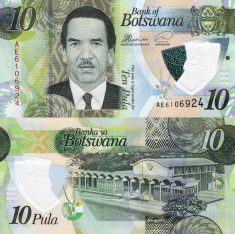 BOTSWANA 10 pula 2018 polymer UNC!!! foto