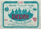 NI427 Etichetă bere blondă specială Derby, Iași, Societatea comercială Zimbru SA, &icirc;nceputul anilor 1990