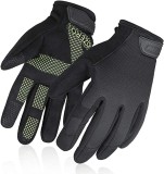 Manusi de lucru Ozero, microfibra/poliuretan termoplastic, negru/verde, marimea S