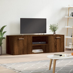 Comoda TV, stejar maro, 120x34x37 cm, lemn prelucrat GartenMobel Dekor
