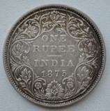 Moneda India - 1 Rupee 1875 - Argint, Asia