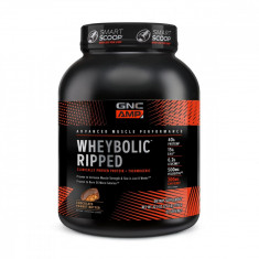 Proteina din zer cu aroma de ciocolata si unt de Arahide AMP Wheybolic Ripped, 1199g, GNC