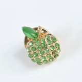 Brosa martisor mar auriu cu pietre verzi