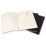 Set 3 caiete - Moleskine Cahier - XXL, Plain - Black | Moleskine