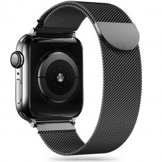 Curea Tech-Protect Milaneseband pentru Apple Watch 4/5/6/7/8/9/Se/Ultra 1/2 (42/44/45/49 mm) Negru