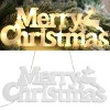 Instalatie led de craciun, 3d, lumina calda, merry christmas, alb, Oem