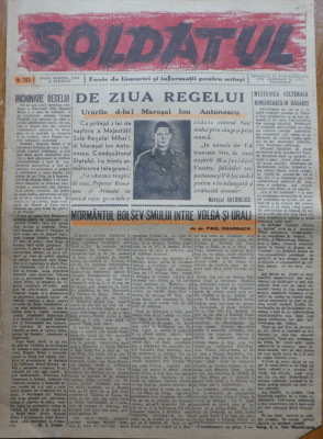 Soldatul, foaie de lamuriri si informatii pentru ostasi, 27.10.1942, Antonescu foto