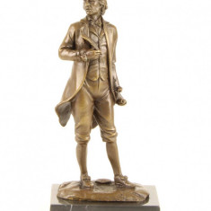 Mozart-statueta din bronz pe un soclu din marmura FA-1