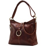Geanta Dama Piele Naturala Vachetta Coniac, Umar, 31x10x28 cm, Italia