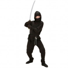 Costum Ninja pentru copii 5-13 ani, set 7 piese, negru foto