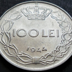 Moneda istorica 100 LEI ROMANIA / REGAT, anul 1944 *cod 3768 B = excelenta