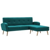 Cumpara ieftin Canapea in forma de L, verde, 186x136x79 cm, tapiterie textila